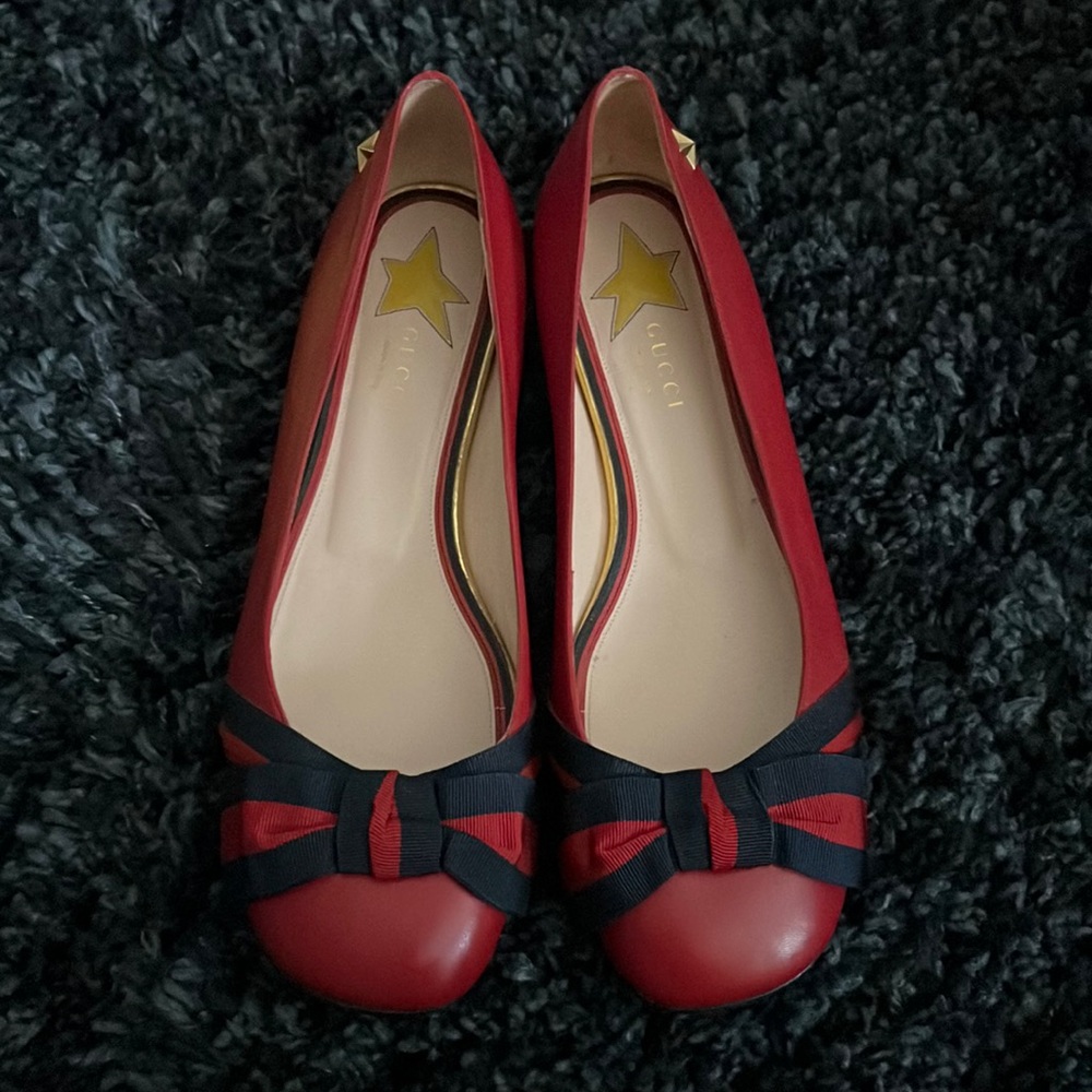 GUCCI RED MALAGA KID/NS GROSS GRAIN
